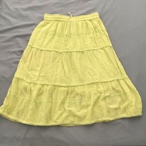 Lovely boho lime skirt